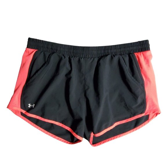 Under Amour Running Shorts Women's Large Black Brief Lined Heat Gear Athletic - Picture 11 of 11